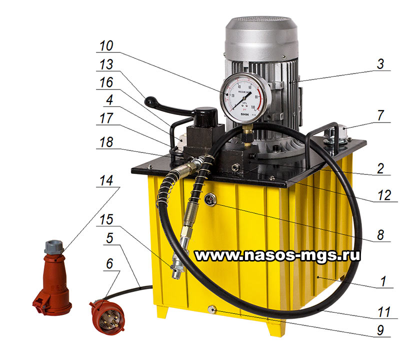 Устройство маслостанции МГС 700-2.2-Р-1 220в